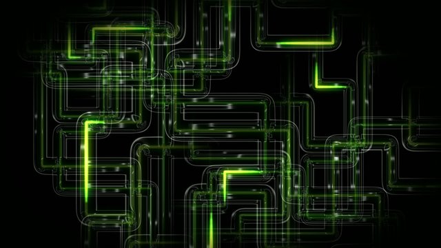 Green energy technology light flow line animation background