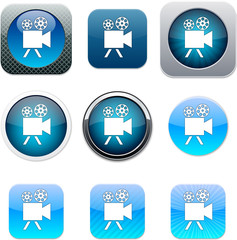 Video camera blue app icons.