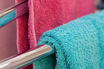 Colorful Towels Hanging To Dry