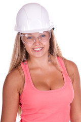 Industrial worker young woman