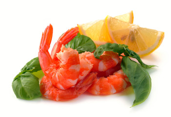 Simple and basil of shrimp