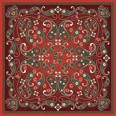 Fototapeta premium Vintage Paisley Bandana
