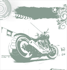 Fototapeta premium grunge motorbike background