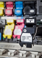 Schwarzes Druckwerk eines Farblaserdruckers