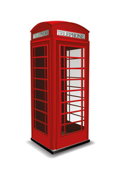 Obraz premium Red Telephone Cabin