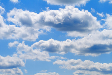 Naklejka na ściany i meble Beautiful blue sky with the white clouds