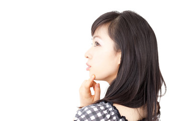 Fototapeta premium 考え事をする女性
