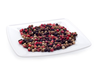 peppers in a white plate