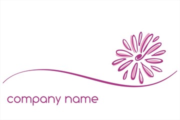 pink flower , eco friendly logo design 