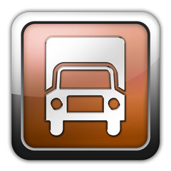 Bronze Glossy Square Icon 