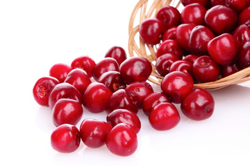 cherries isolated on white background