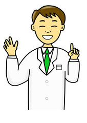 笑顔の医者のイラスト