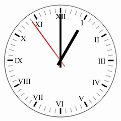 Horloge 1h00