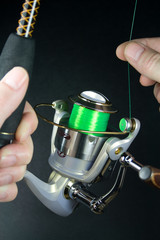 Fishing Reel Showing Monofilament (plastic) Fishing Line