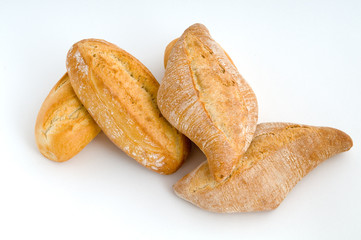 Verschiedene Weizenbrötchen