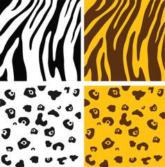Pattern giraffe and Leopard