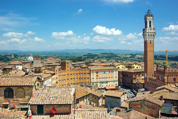 Fototapeta na wymiar Panorama Siena, Włochy