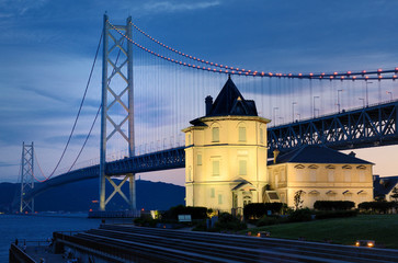 Akashi Bridge in Kobe, Japan