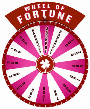 3D Wheel of Fortune - Isolated red