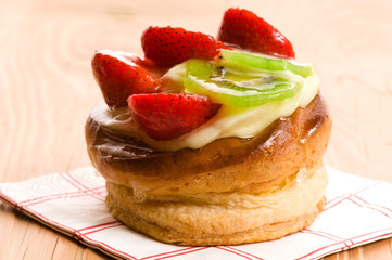 French cake with fresh fruits