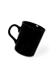black coffee cup with clipping path logo and symbol