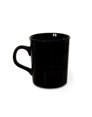 black coffee cup mug with clipping path logo