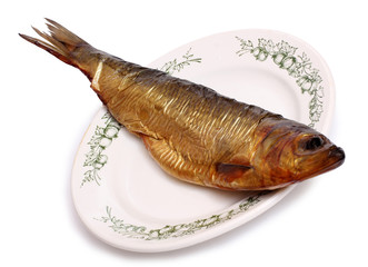 Mackerel in dish