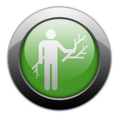 Green Metallic Orb Button 