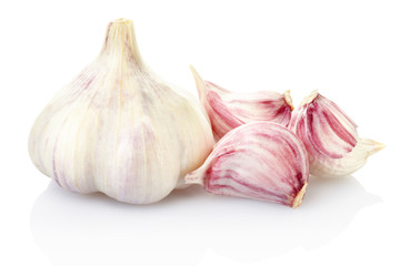 Garlic with clipping path