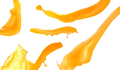Crédence de cuisine en verre imprimé Jus Éclaboussure de jus d& 39 orange