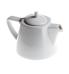 white teapot