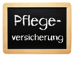 Obraz premium Pflege Versicherung oder Pflegeversicherung