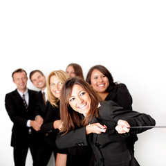 Team zieht an einem Strang