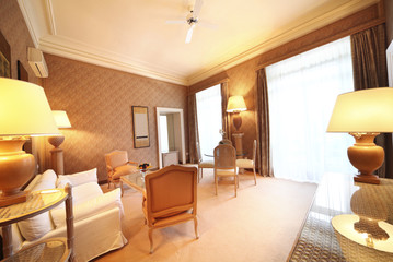 interior luxury apartment, comfortable classic living room