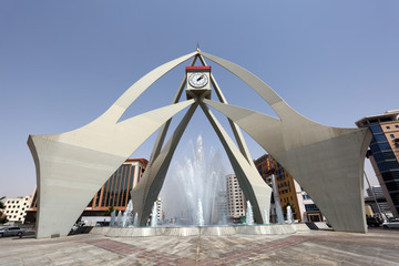 Tower Clock Roundabout in Dubai