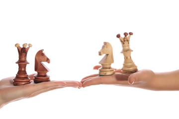 CHESSPIECES ON THE PALMS