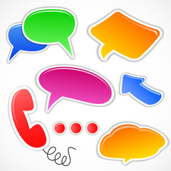 Colorful speech bubbles