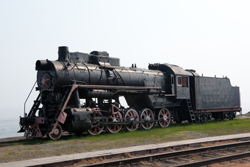 Fototapeta na wymiar old steam engine