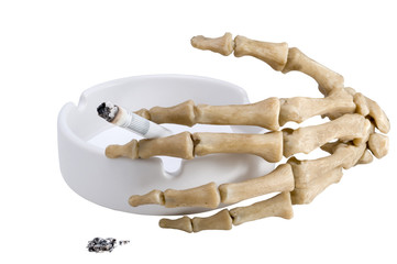 Hand Skeleton with cigarette