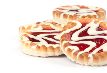 cookies with jam closeup