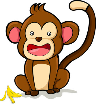 illustration monkey .vector file