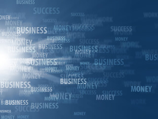 Abstract Background of Different Words on Business topics