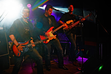 Fototapeta na wymiar rock band on the stage