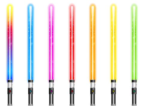 Lightsaber In Seven Different Colors