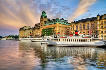 Foto op Canvas Boten in Stockholm. © Anette Andersen