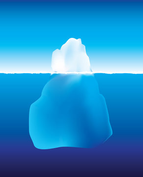 Iceberg Above And Below The Water