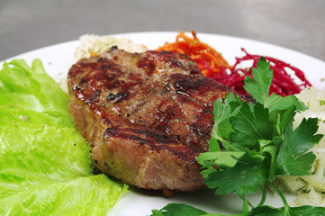 grilled t-bone steak