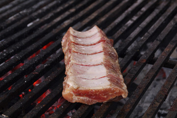 cooking meat  barbecue