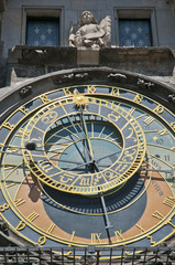 Astronomical Clock detail at the old town square in Prague