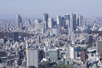 Fototapeta na wymiar Widok na Tokio Shinjuku